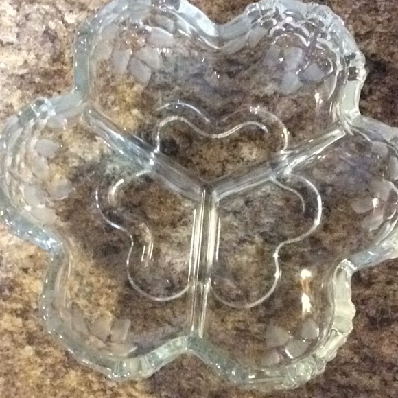 Vintage Mikasa Crystal Divided Serving Bowl. - Picture 2 of 3